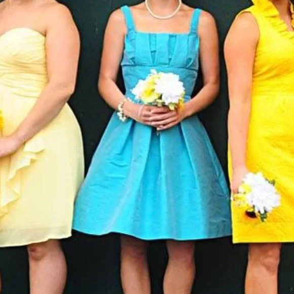 Stunning Custom Teal Blue Anna and Elyse Dress Size 2/4 - Picture 4 of 4